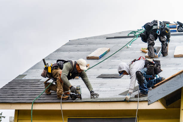 Professional Gutter Installation technician working in Grassy Creek, NC